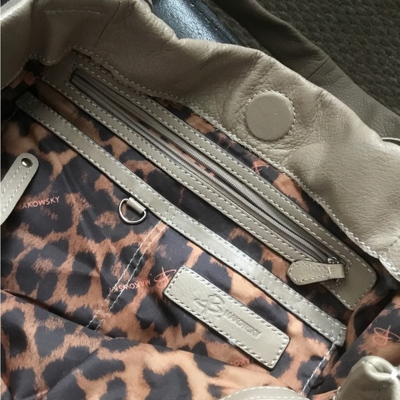 B Markowsky taupe fringed leather bag - Picture 4 of 9